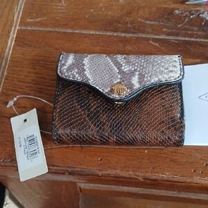 Fossil Brown and Cream Snakeskin Wallet